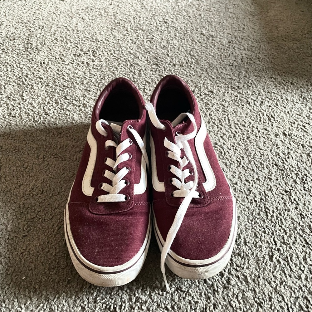 Red low top Vans
